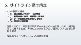 5. ɥ饤󰸤β߶
? 4Ĥ|ǘ
C Q1. _ʾȤǩ`ض
C Q2. αʾxk֫ȱʾ
C Q3. ǩ`_Ƽs
C Q4. _ʾȤxk֫
? شˏꤸơоߤоǩ`ڤһ㹫_ꡢvS
gǹФȤ]ۤ褤QˤĤƱҪ
ṩ
? ȴΥ饤󥹥ĩ`ȤνӾAR
 