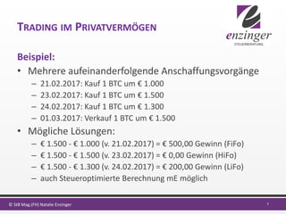 BlockchainHub Graz Meetup #27 - Krypto-Assets & Steuern - Natalie Enzinger