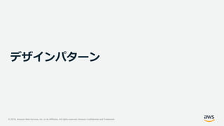 © 2019, Amazon Web Services, Inc. or its Affiliates. All rights reserved. Amazon Confidential and Trademark
デザインパターン
 