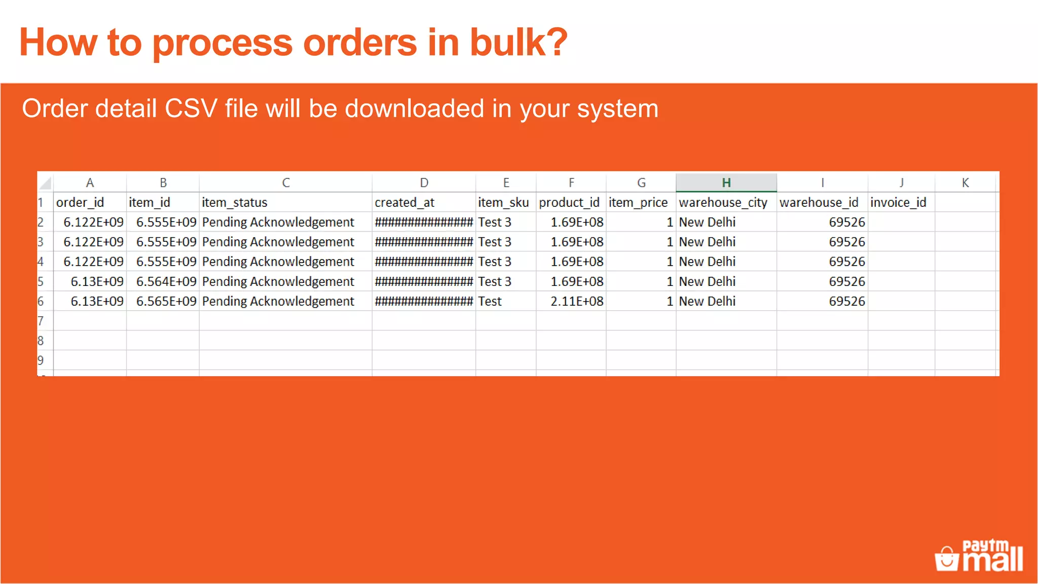 3
4
26
Order detail CSV file will be downloaded in your system
How to process orders in bulk?
 