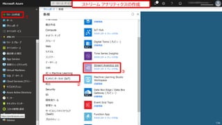①
②
③
ストリーム アナリティクスの作成
136
 