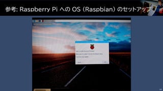 参考: Raspberry Pi への ＯＳ (Raspbian) のセットアップ
24
 