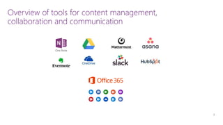 Productivity tools for Knowledge Workers | PPTX
