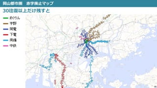 18
岡山都市圏 赤字廃止マップ
30往復以上だけ残すと
 