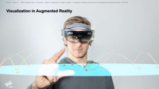 Visualization in Augmented Reality
> IEEE Aerospace 2019 > A. Schreiber, L. Nafeie, A. Baranowski, P. Seipel, M. Misiak • Visualization of Software Architectures in Virtual Reality and Augmented Reality > 03.03.2019DLR.de • Chart 18
 