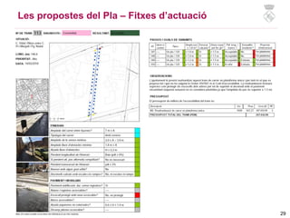 29
Les propostes del Pla – Fitxes d’actuació
 