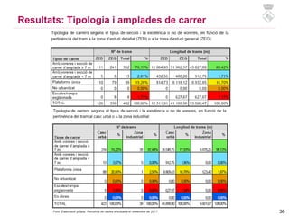 Resultats: Tipologia i amplades de carrer
36
 