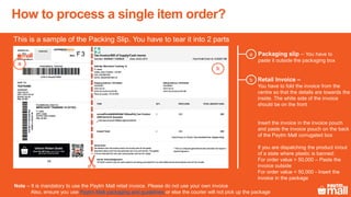 Single item order processing- Multiple AWB shipment | PPT