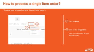 Single item order processing- Multiple AWB shipment | PPT