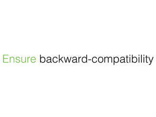 Ensure backward-compatibility
 