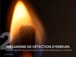 @digitalmetzger
MÉCANISME DE DÉTECTION D'ERREURS
S'ACTIVE DÈS QUE NOUS TENTONS DE SORTIR DE NOTRE ZONE DE CONFORT
CC - Gabriel Rocha
2
 