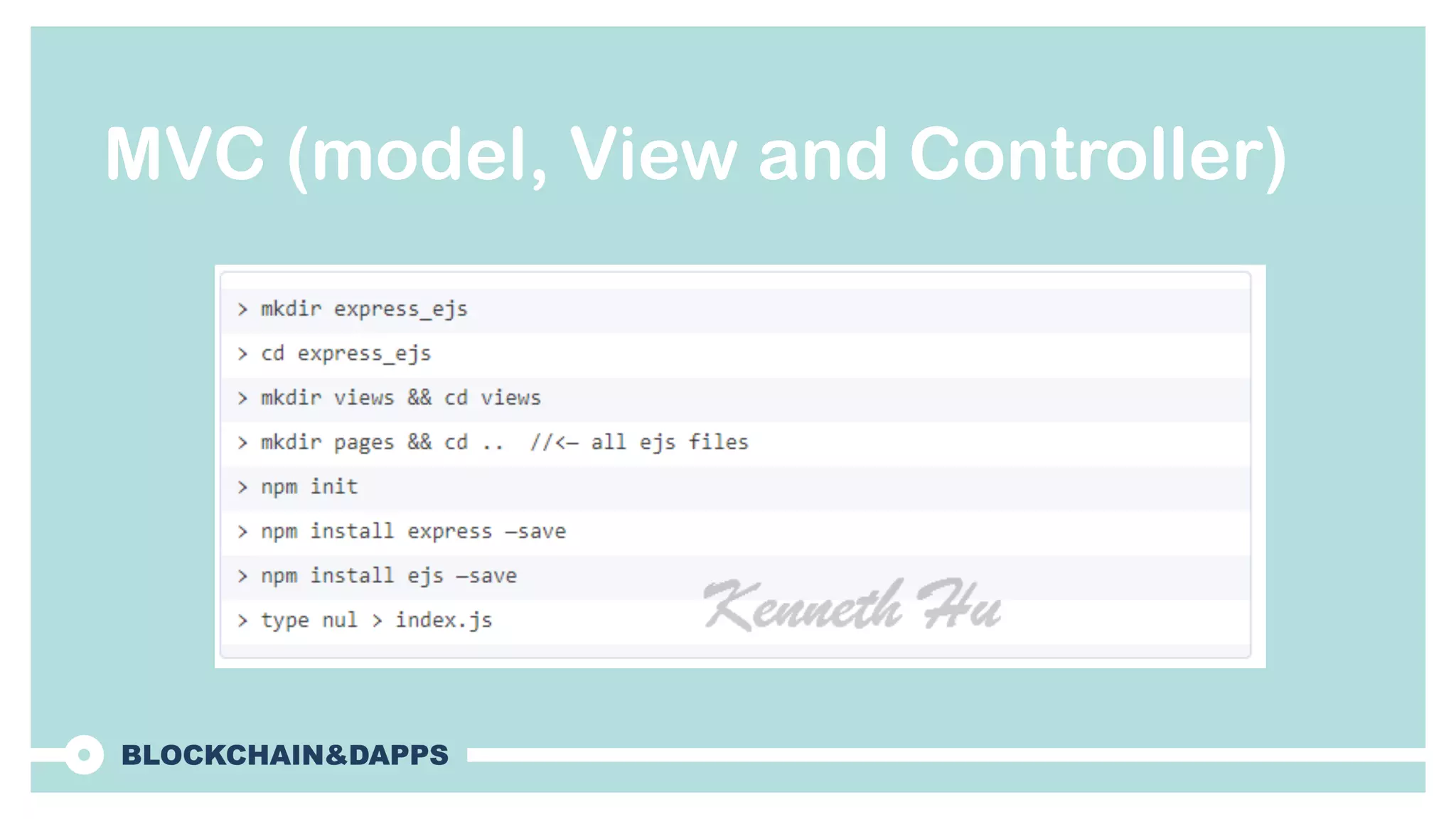 MVC (model, View and Controller)
 