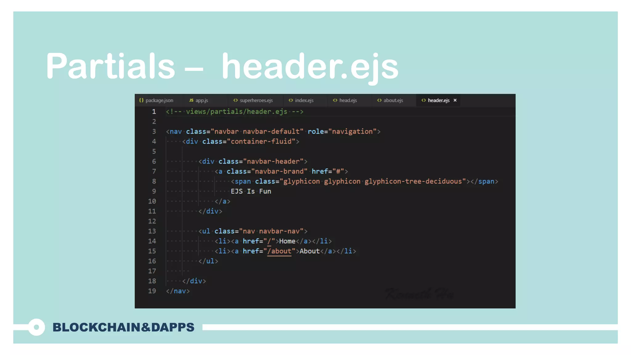 Partials – header.ejs
 