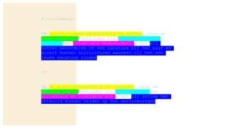 Bijvoorbeeld:
Om online nieuwe medewerkers te werven, gaan we
onze vacatures aanbieden via onze werken bij-
website aan potentiële medewerkers zodat zij
kunnen beoordelen of een vacature bij hen past en
direct kunnen solliciteren wanneer zij het een
leuke vacature vinden.
Of:
Om de klanttevredenheid te verhogen, gaan we
actuele FAQ’s aanbieden via onze website aan
millenials en younggenx’ers zodat zij online het
antwoord kunnen vinden op hun servicevragen.
 