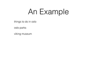 An Example
things to do in oslo
oslo parks
viking museum
 