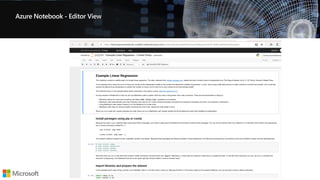 Azure Notebook - Editor View
 