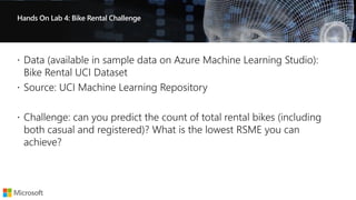 Hands On Lab 4: Bike Rental Challenge
 