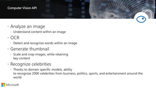 Computer Vision API
 