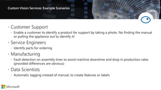 Custom Vision Services: Example Scenarios
 