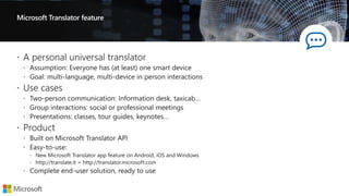 Microsoft Translator feature
 