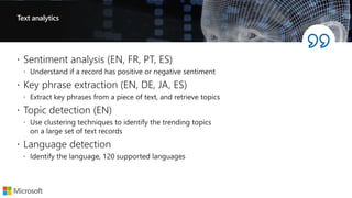 Text analytics
 