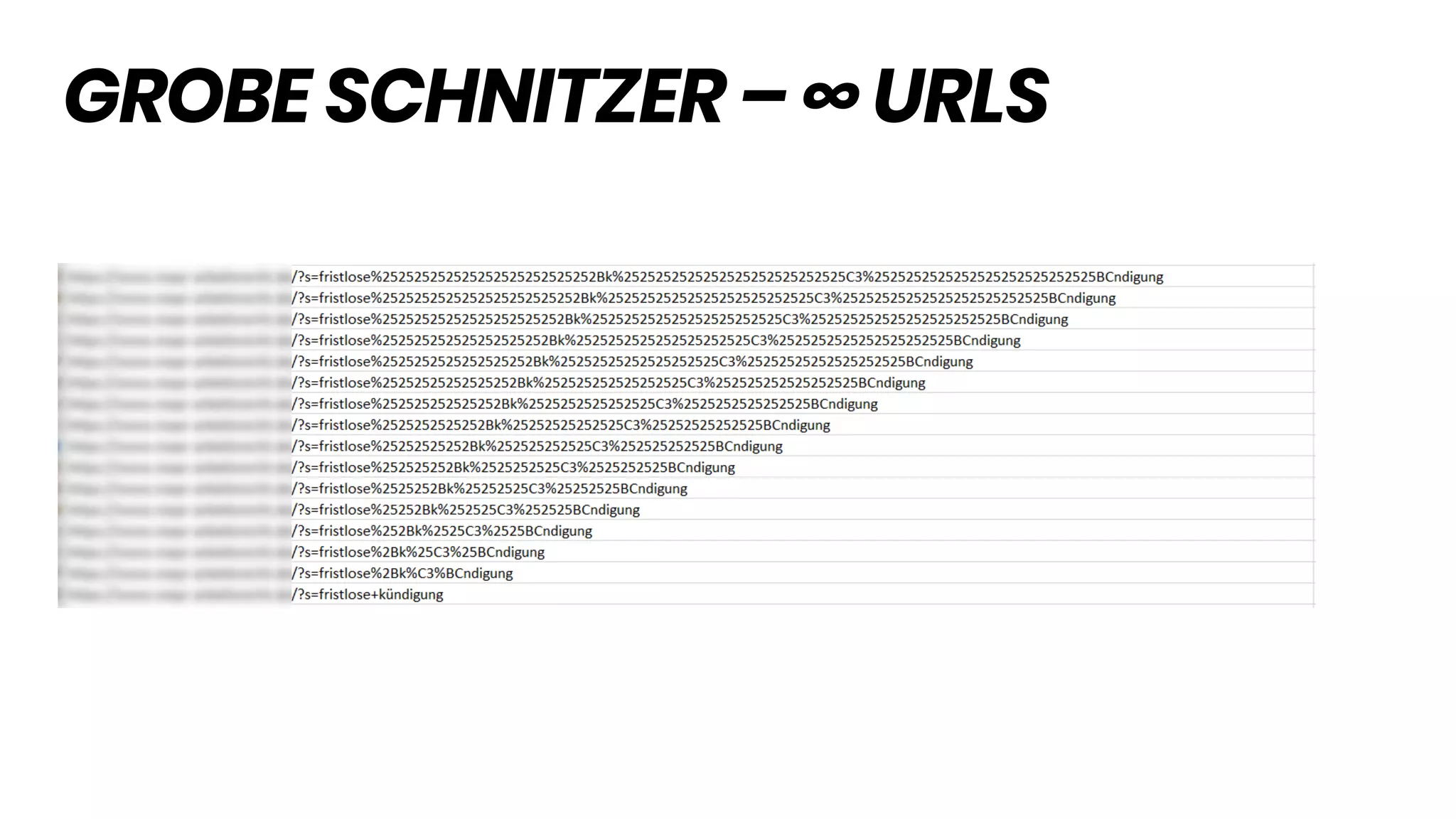 GROBE SCHNITZER – ∞ URLS
 