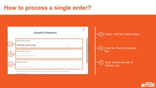 Single order processing - self delivery | PDF