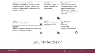 @kimvanwilgen | www.kimvanwilgen.comContinuous security
Security by design
 