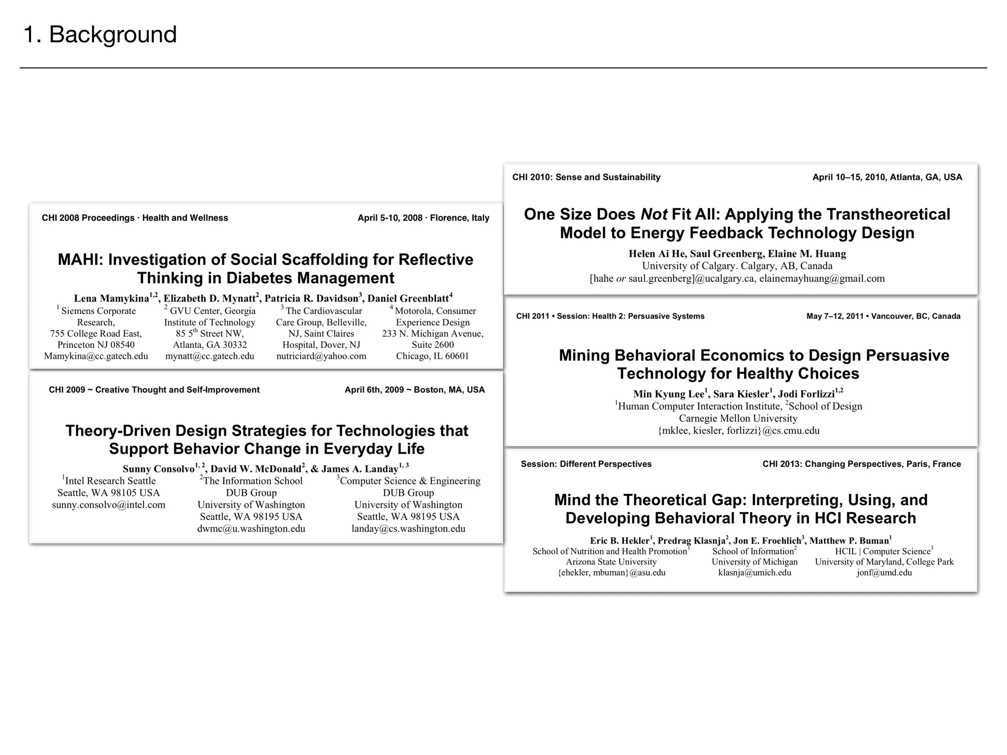 Behavioral Change Theories in HCI | PDF