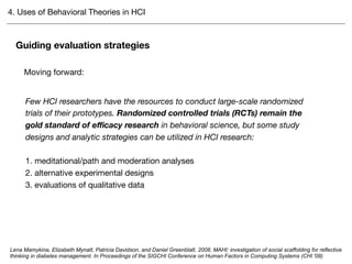 Behavioral Change Theories in HCI | PDF