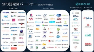 デバイス(32社) ソリューション(60社)
インテグレーション
(11社)
ネットワーク
(4社)
SPS認定済パートナー (2019/4/10 現在)
 