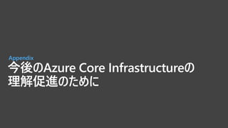 今後のAzure Core Infrastructureの
理解促進のために
Appendix
 