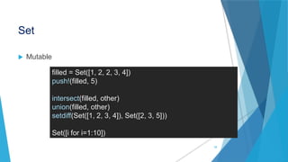 Introduction to julia | PPTX