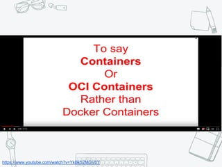 Container / VM
https://blog.docker.com/2018/08/containers-replacing-
virtual-machines/
 