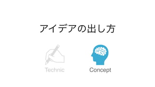 アイデアの出し方
Technic Concept
 