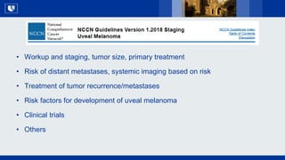 All Rights Reserved, Duke Medicine 2007
• Workup and staging, tumor size, primary treatment
• Risk of distant metastases, ...