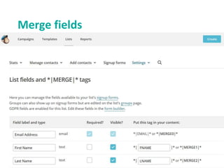 Merge fields
 