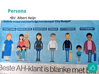 Persona
•BV: Albert Heijn
 