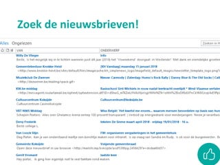 Zoek de nieuwsbrieven!
 