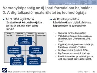 Mit értünk digitalizáció alatt? A digitalizáció öt pillére a versenyképes vállalatokban