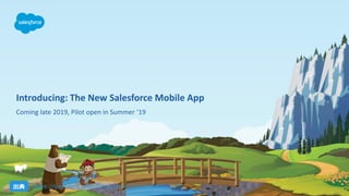 Introducing: The New Salesforce Mobile App
Coming late 2019, Pilot open in Summer 19
https://partners.salesforce.com/0693A000007Ds2o
 