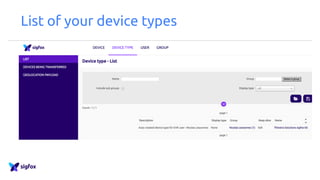 List of your device types
 