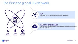 CONFIDENTIAL
The first and global 0G Network
4
IoT
Bringing the 4th
industrial revolution to all sectors
BACK-UP BROADBAND...