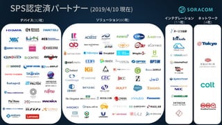 (32 ) (60 )
(11 ) (4 )
SPS認定済パートナー (2019/4/10 現在)
 
