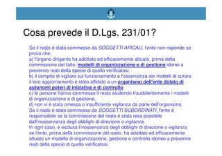 Il Modello Organizzativo e di Gestione 231 applicato alla sicurezza e ...