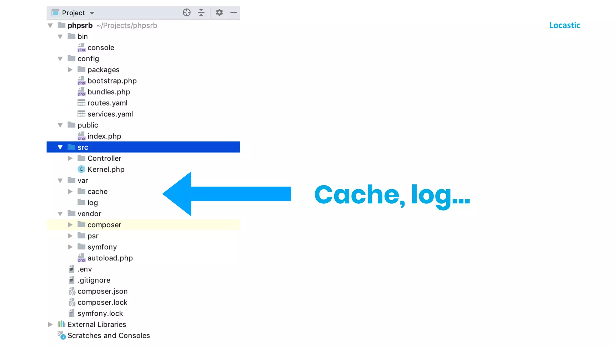 Cache, log…
 