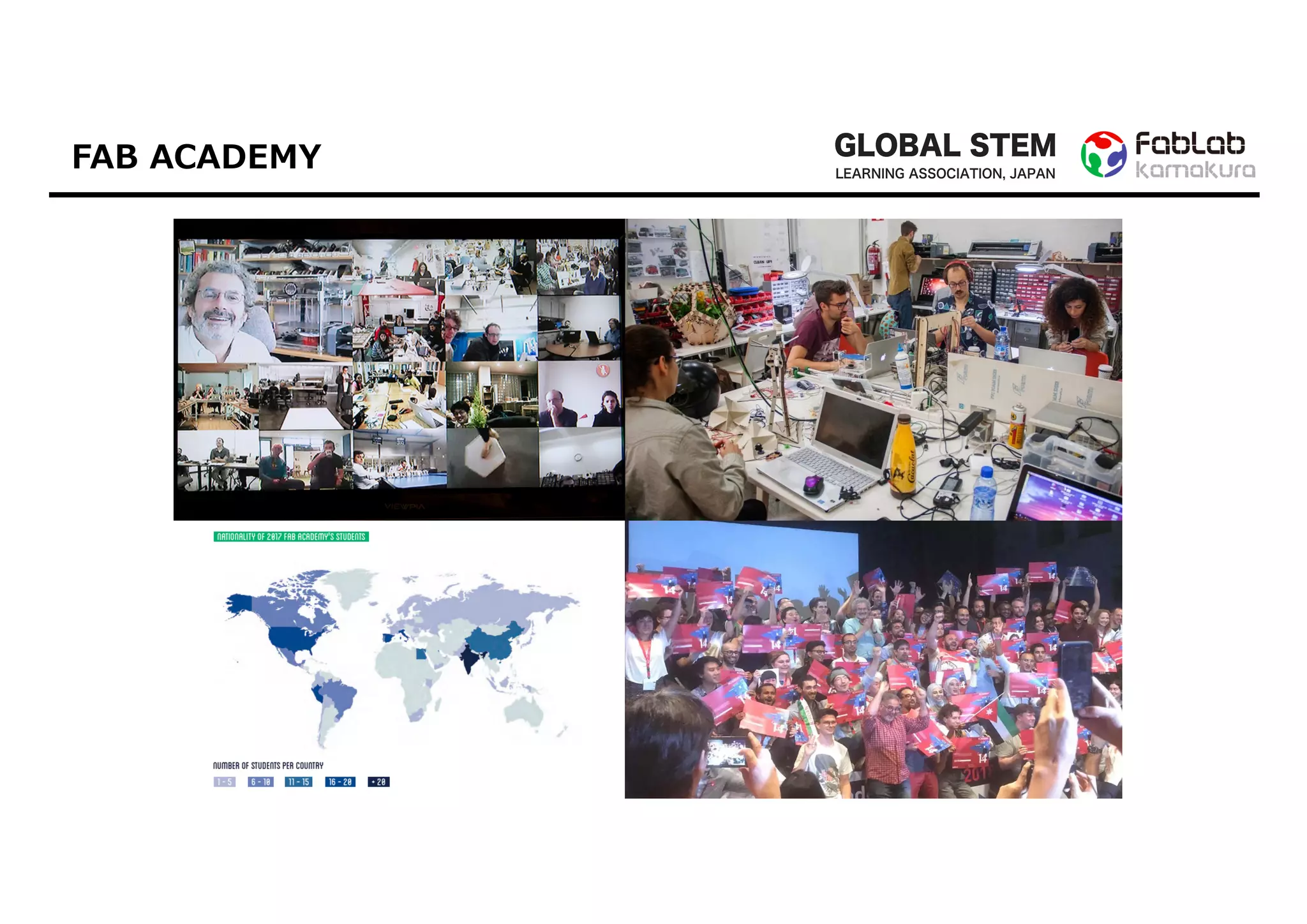 GLOBAL STEM
LEARNING ASSOCIATION, JAPAN
FAB ACADEMY
 
