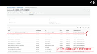 48
パッチが適用された日次を確認
 