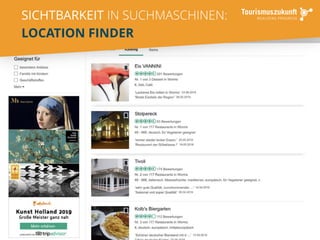 SICHTBARKEIT IN SUCHMASCHINEN:
LOCATION FINDER
21
 