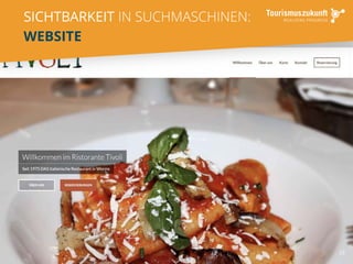 SICHTBARKEIT IN SUCHMASCHINEN:
WEBSITE
23
 